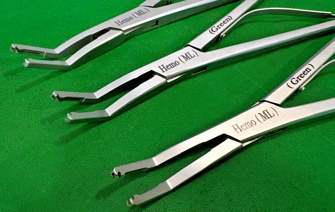 3pc Laparoscopic Open Surgery Hem-o-Lok Applier (ML) Green Reusable Instruments