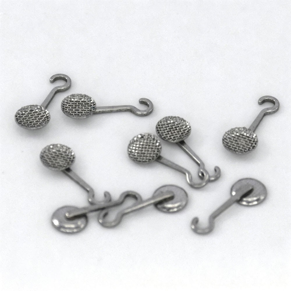 Dental Ortho Lingual Buttons with hook Bondable Round 10Pcs/Pack Mesh