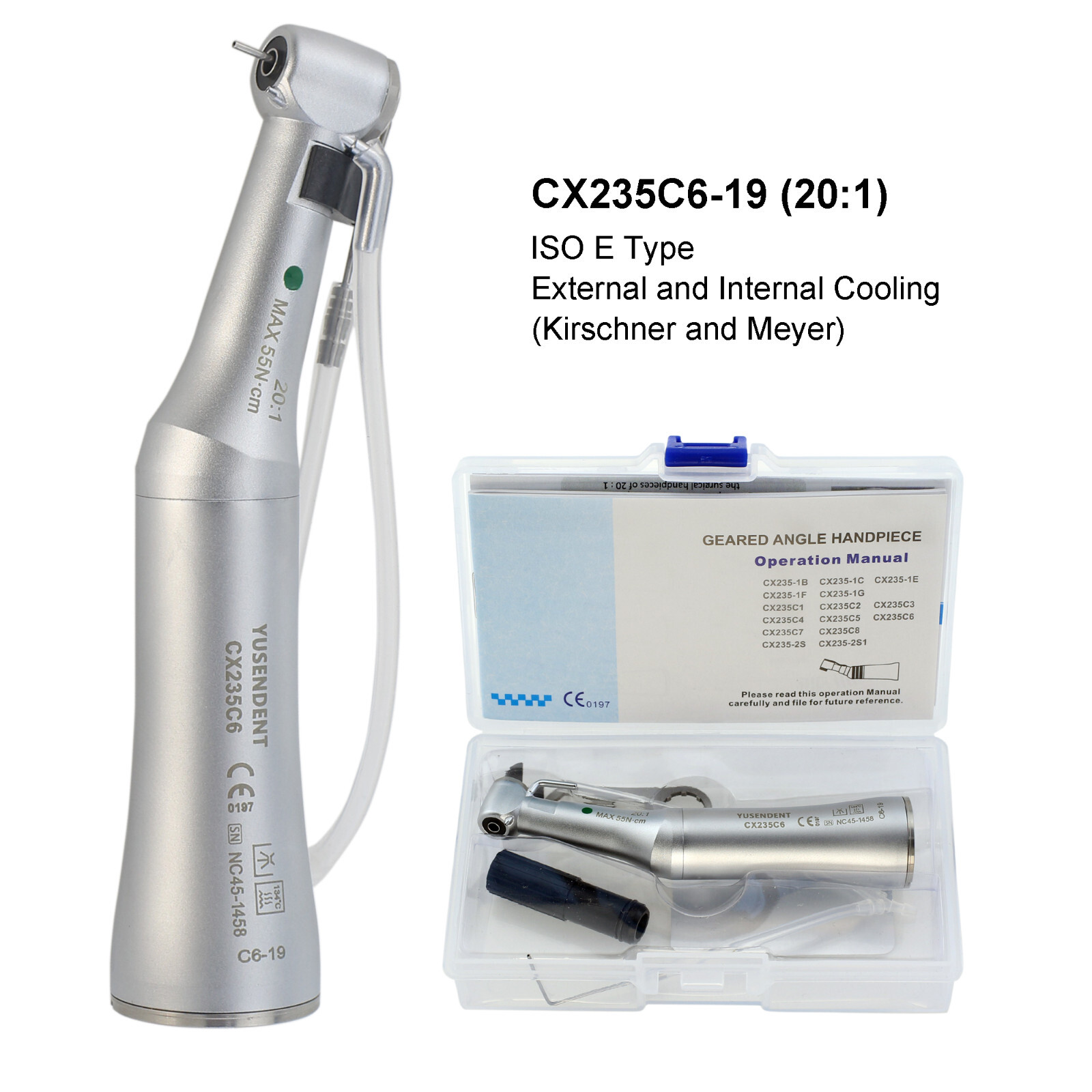 COXO Dental 1:1 Straight Nose Cone Surgical Handpiece 20:1 Implant Contra Angle
