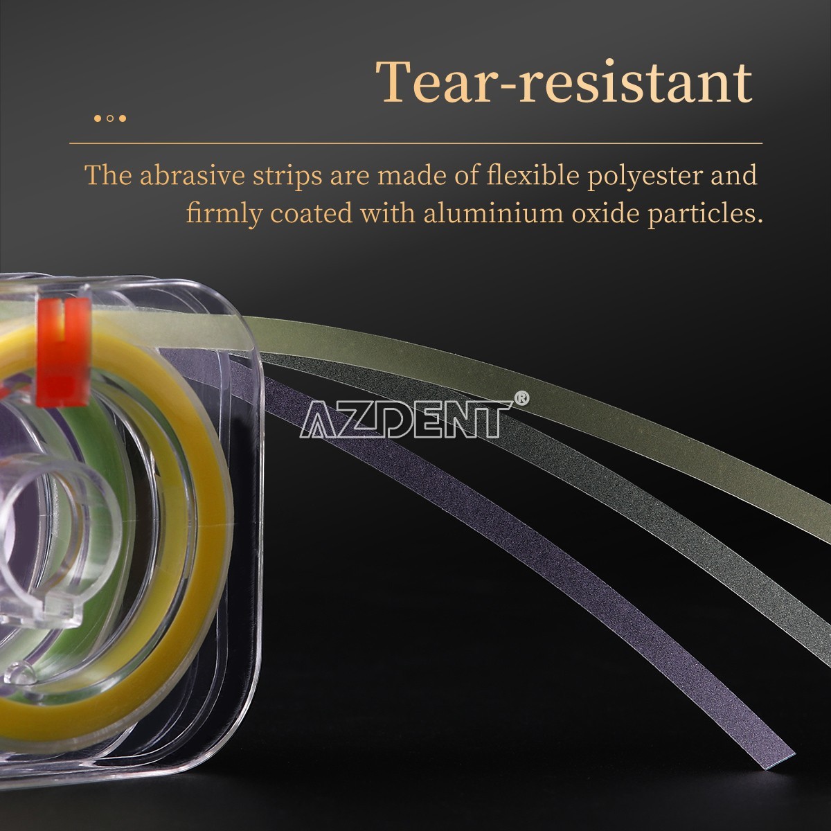 Dental Polishing Strips Resin Coarse Medium Fine 4mm colour-coded grit sizes