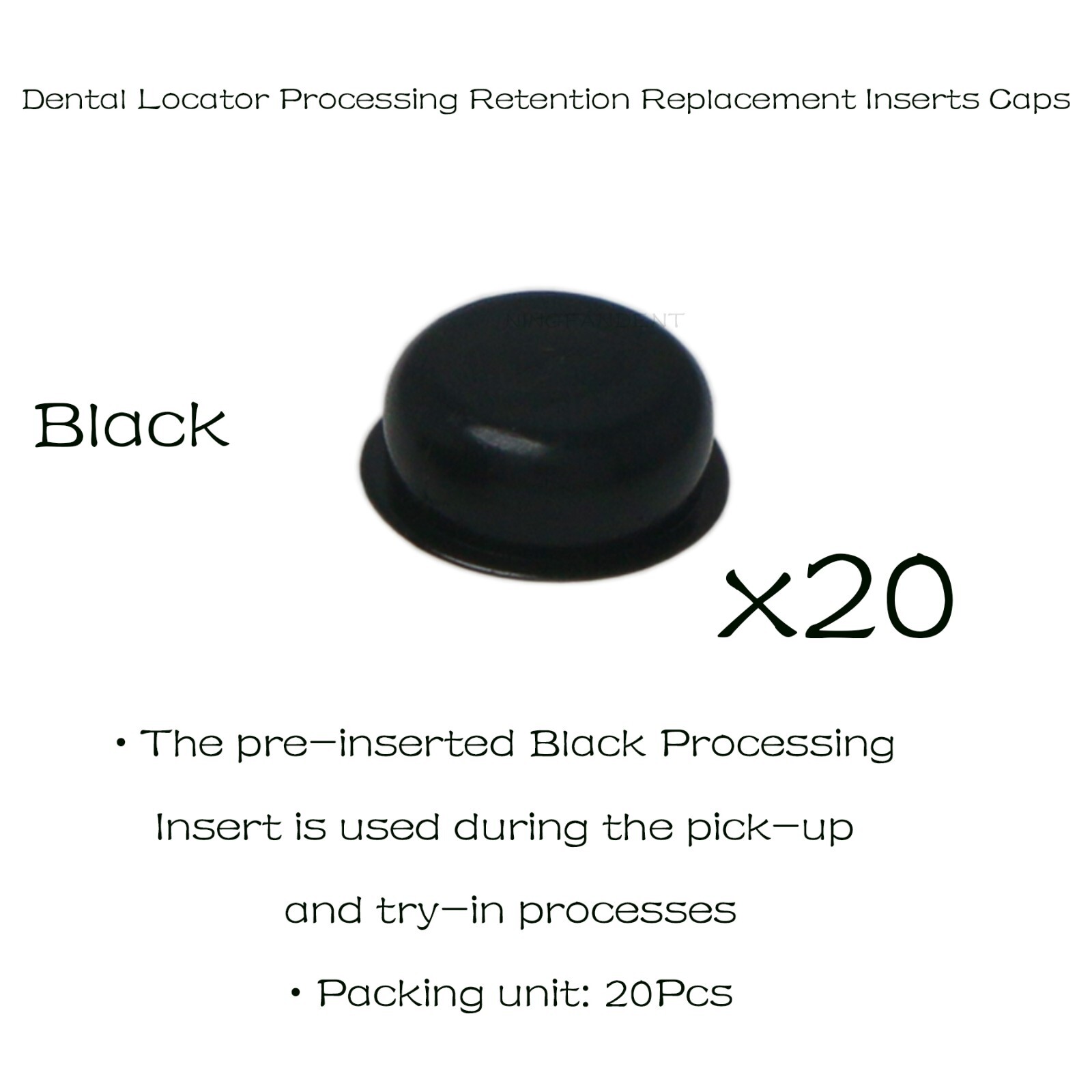 Universal Dental Locator Abutment Retention Caps Inserts Set，4/10/20Pieces