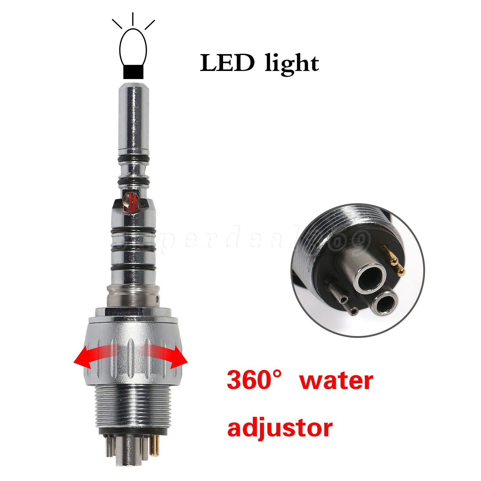 Dental Fiber Optic High Speed Handpiece /6H Quick Coupling fit KAV MULTIflex
