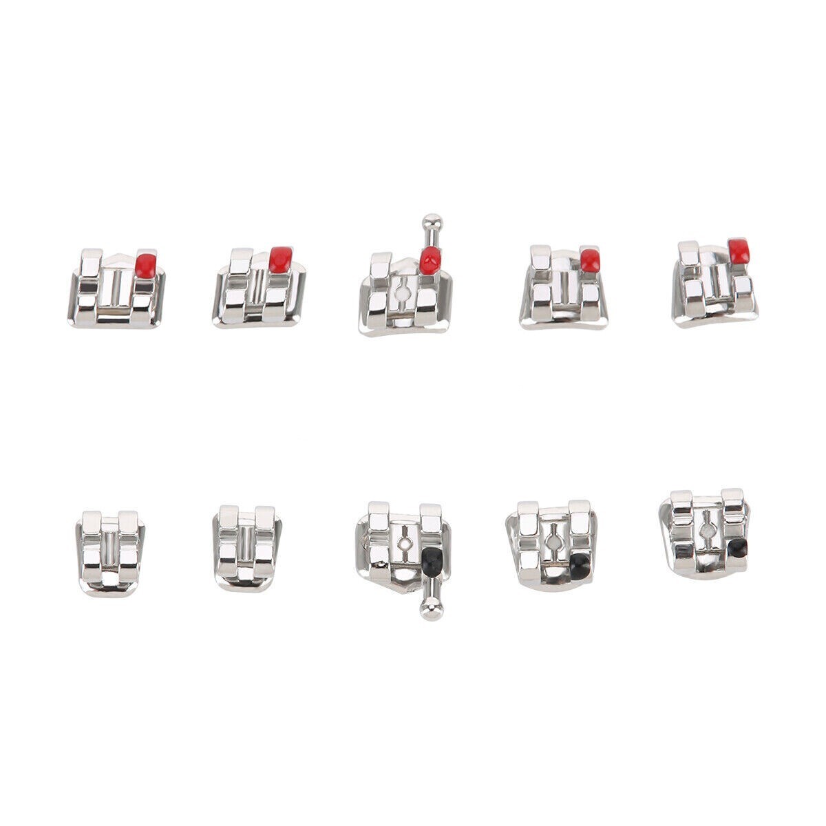 20 Pcs/Kit Dental Orthodontics Metal Mini MBT Brackets Braces 022 3 Hooks Model