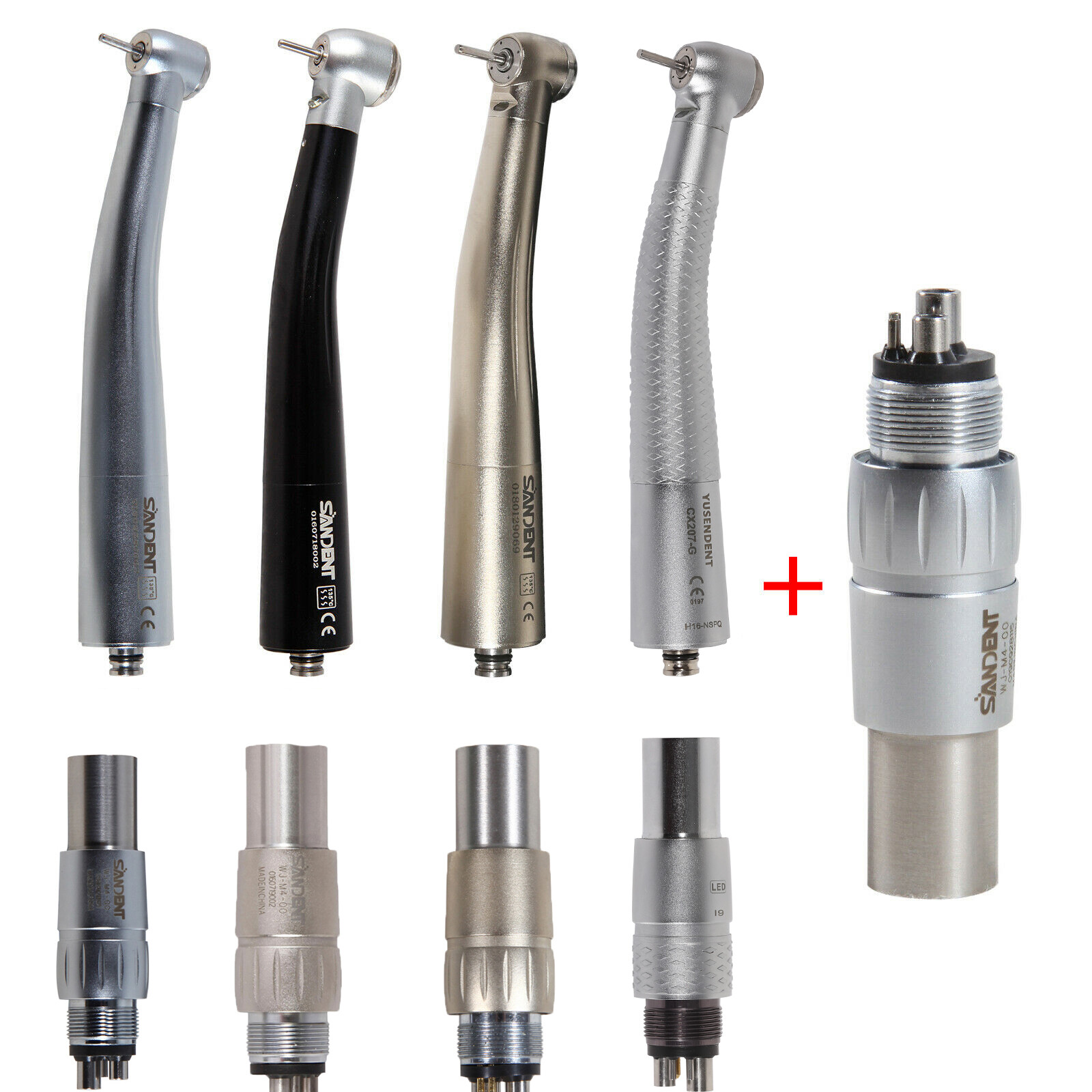 Dental High Speed/E-generator LED/Fiber Optic Handpiece 4/6 Hole Coupler for NSK