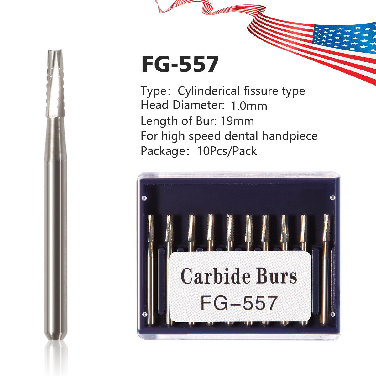 FG557 Carbide Burs FG 557 Friction Grip up to 100 Bur