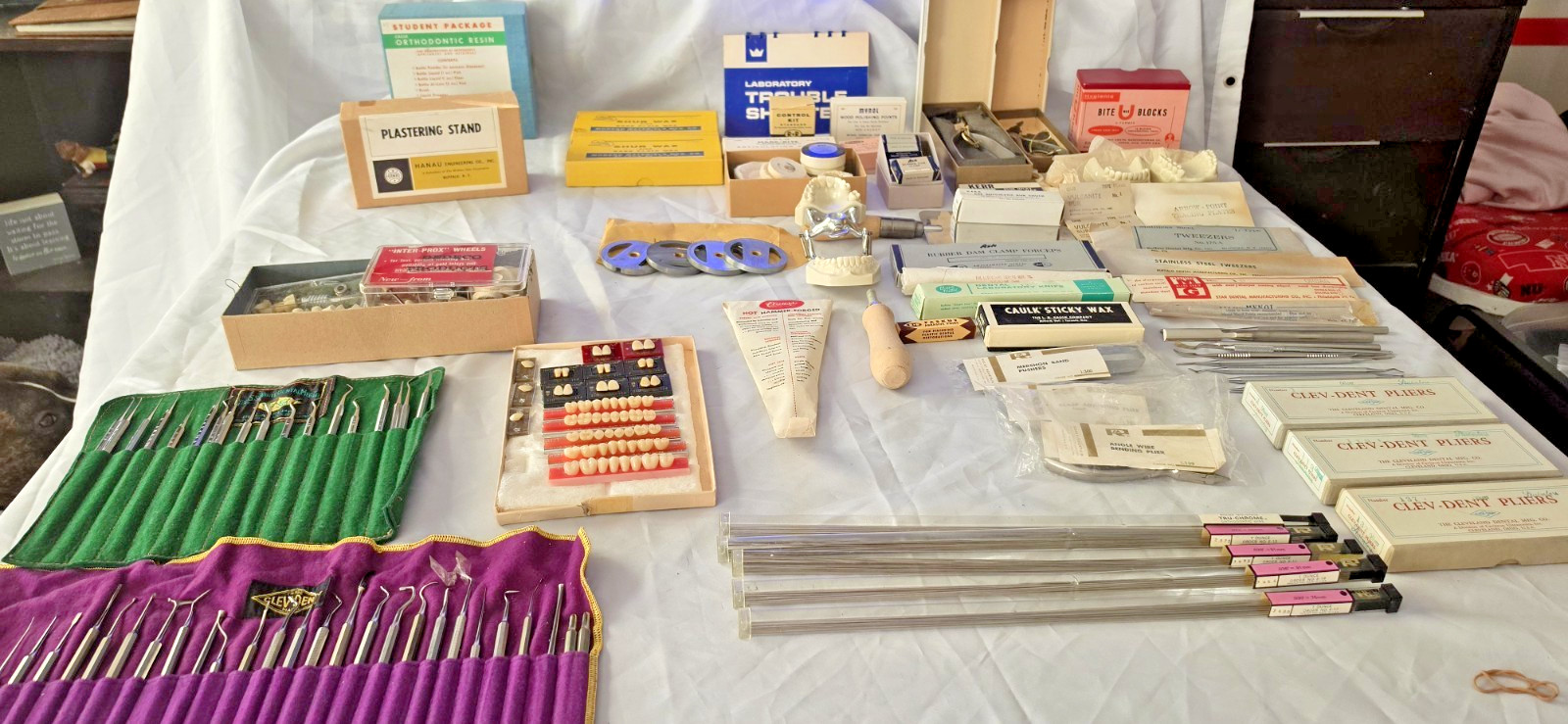 Large lot of assorted vintage 1950’s Dental tools and Supplies