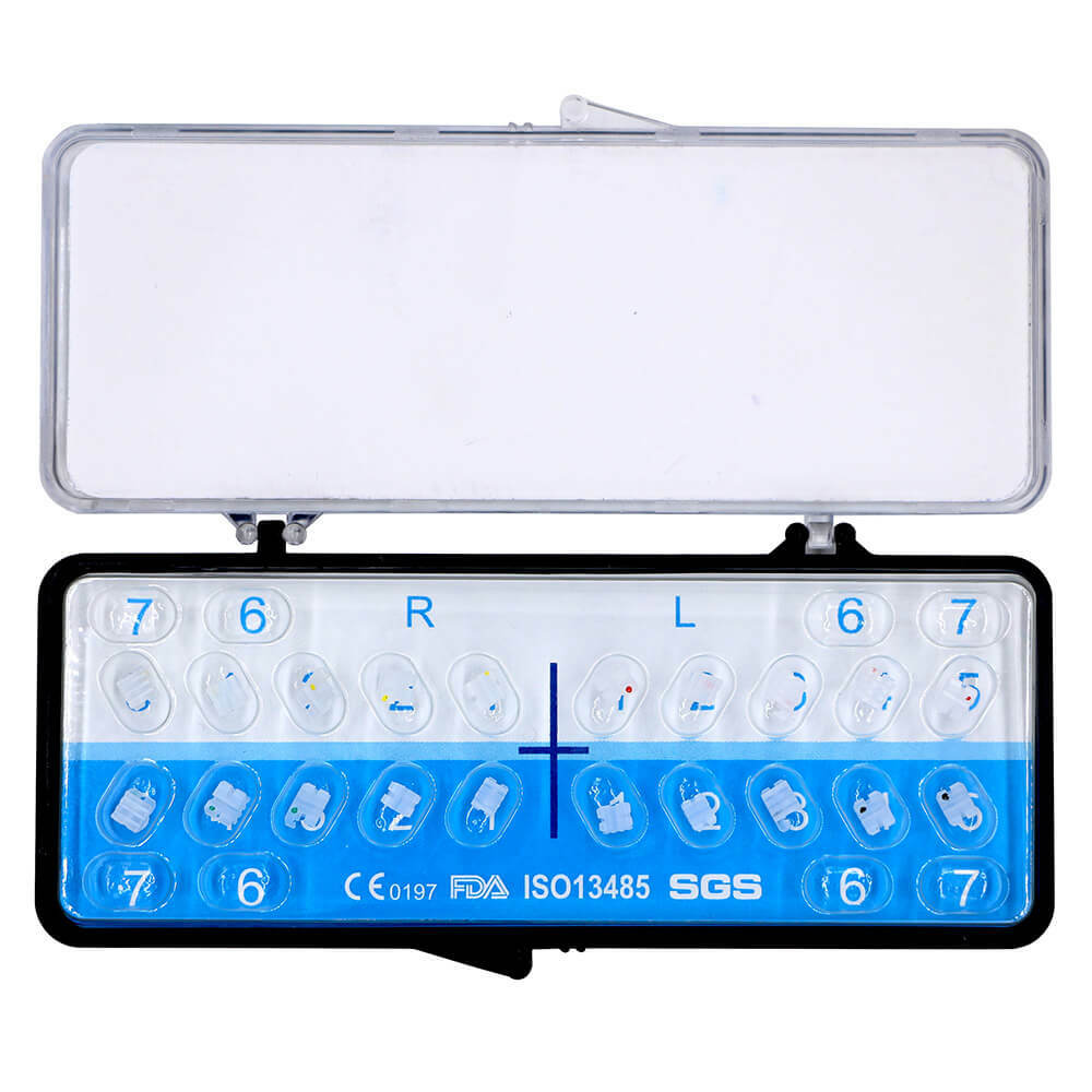 10 kits dental orthodontic ceramic bracket brace mbt slot 022 3 hook 20pcs/kit