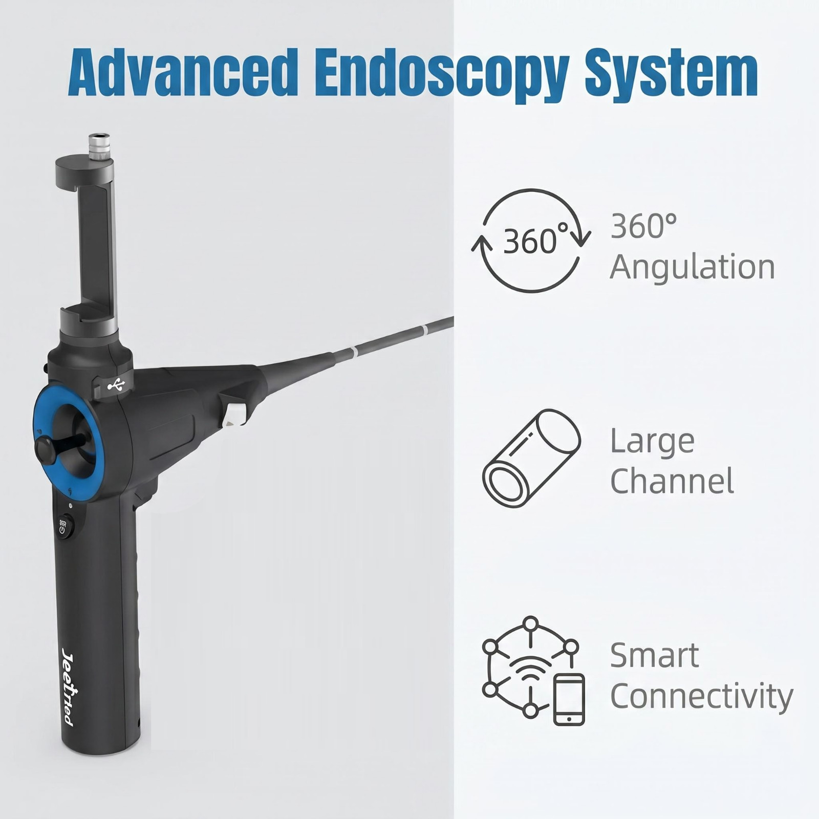 Laryngoscop/Gastrointestinal/Bronchus Endoscopy with 360° Rotation Human/VET Use