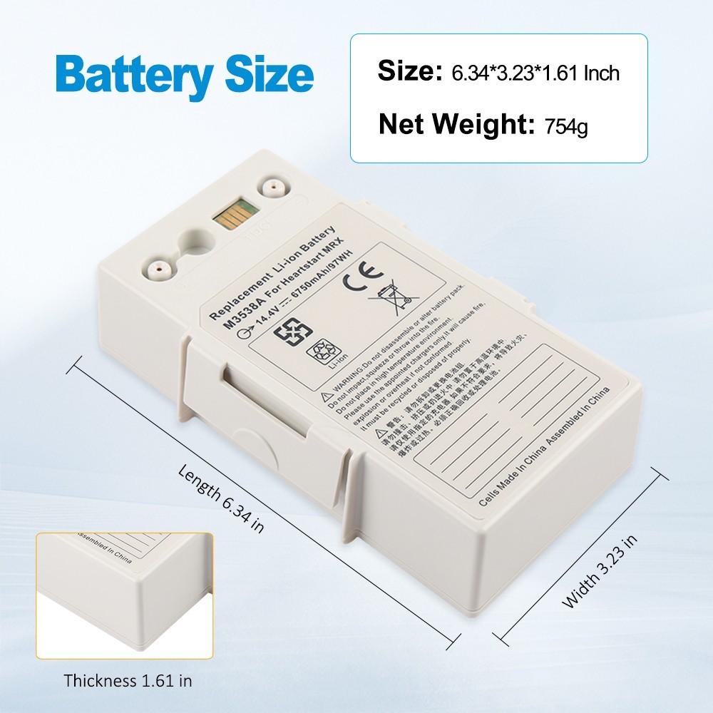 M3538A Battery for PHILIPS M3535-60992 M3535A M3536A HEARTSTART MRX MONITOR
