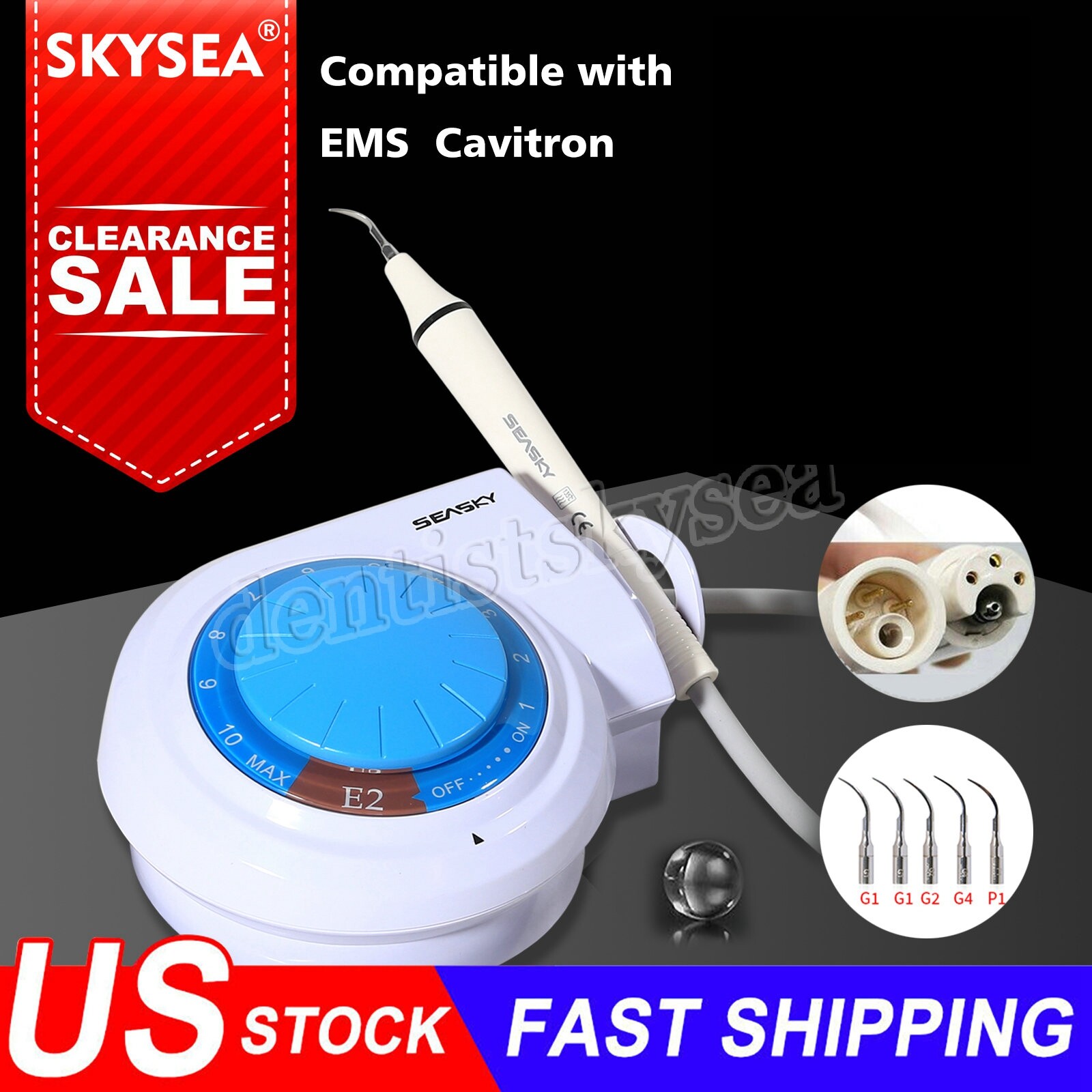 Dental Ultrasonic Endo Piezo Scaler W/ Handpiece 5*Tips FDA fit Cavitron EMS
