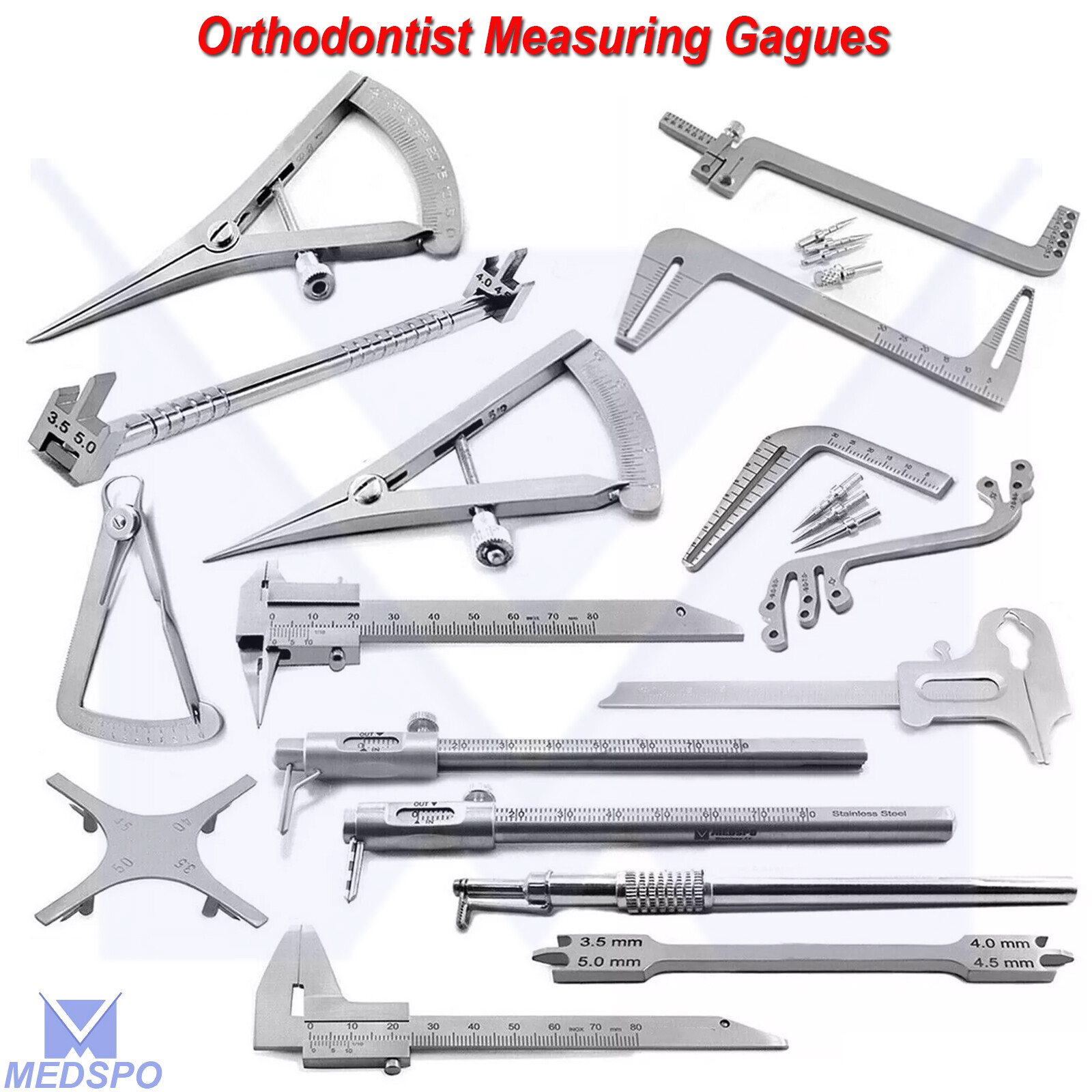 Dental Measuring Placement Positive Positioning Calipers Gauges Orthodontic Tool