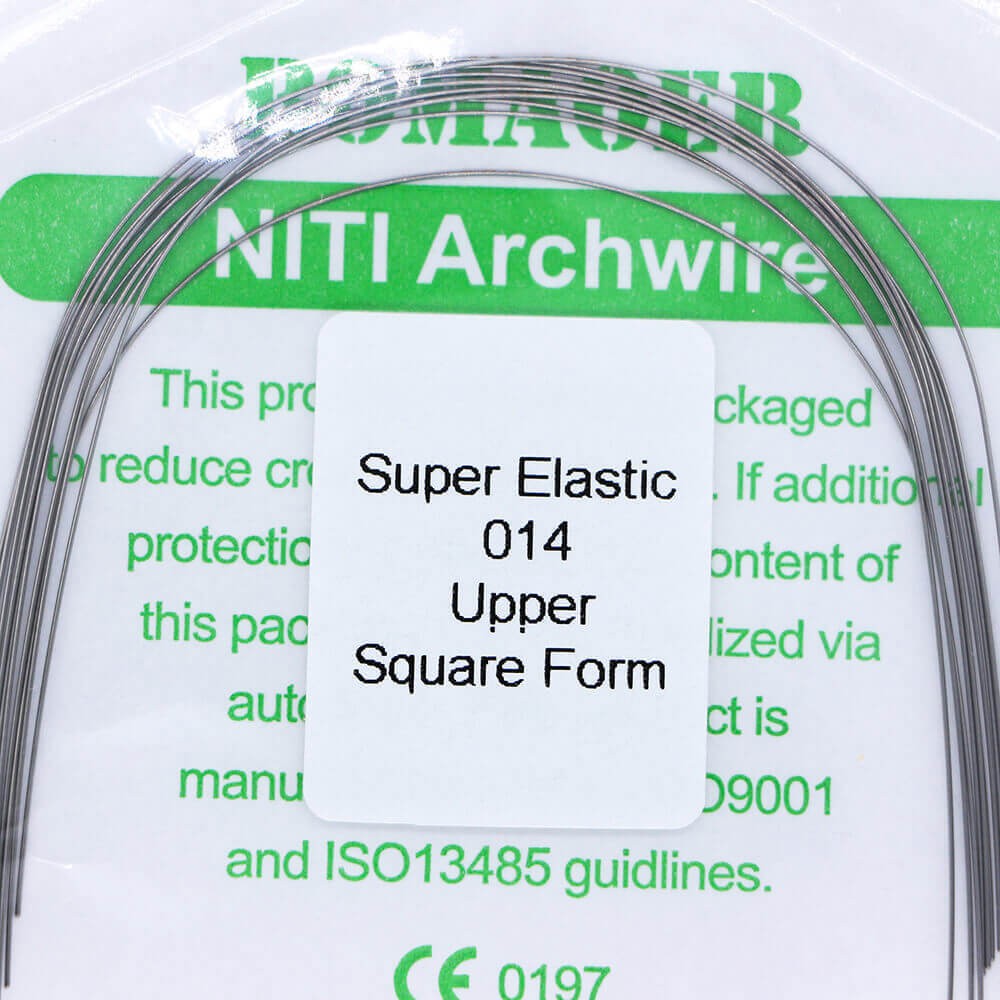 100×Dental Orthodontic Super Elastic Niti Round Arch Wire Square Form 014 Upper