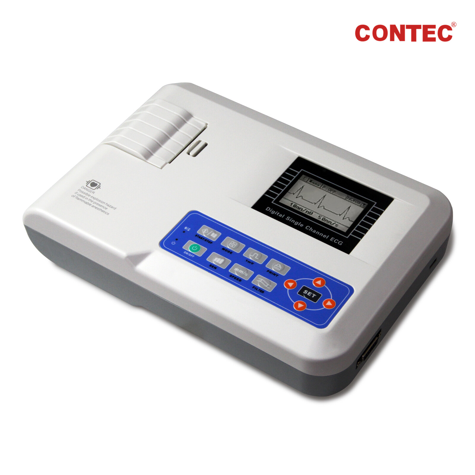 Digital 1-Channel Veterinary ECG machine Electrocardiograph Vet Cardiology USA