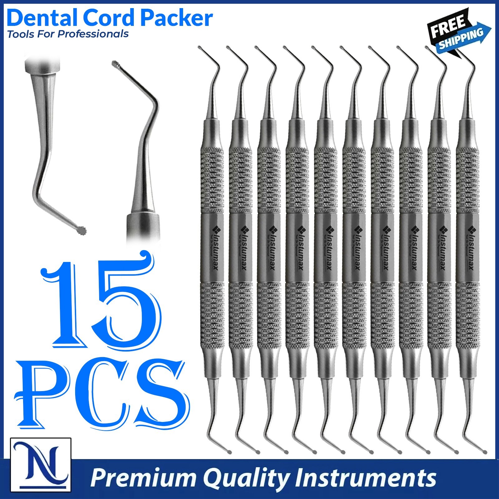 Dental Gingival Cord Packer 113 Non-Serrated Stainless Steel