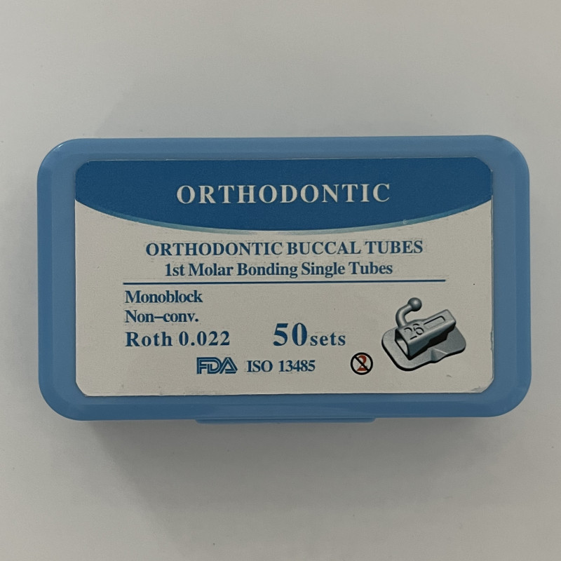 50Set Dental Orthodontic Buccal Tubes 1st 2nd Molar Roth 022 Bondable U1/L1