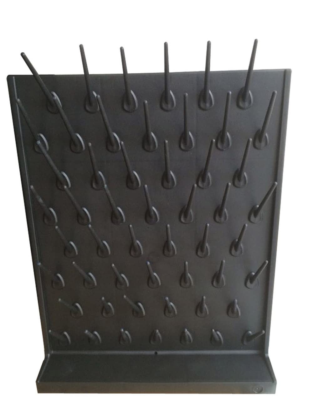INTBUYING Bottle Drying Rack Pegboard Wall Mounted Desk Black 52 Pegs Removable