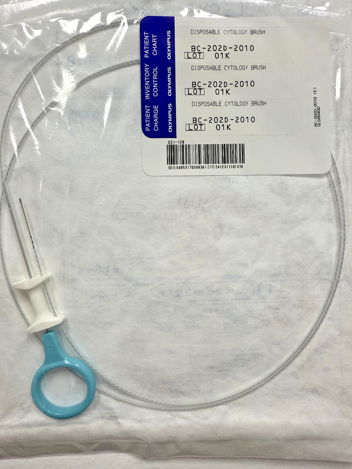 Olympus Disposable Cytology Brush, 2mm x 1150mm, 2mm x 10mm brush, BC-202D-2010