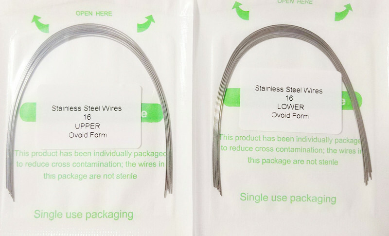 100Pc Dental Orthodontic Arch Wires Ovoid Wire Stainless Steel Rectangular Round