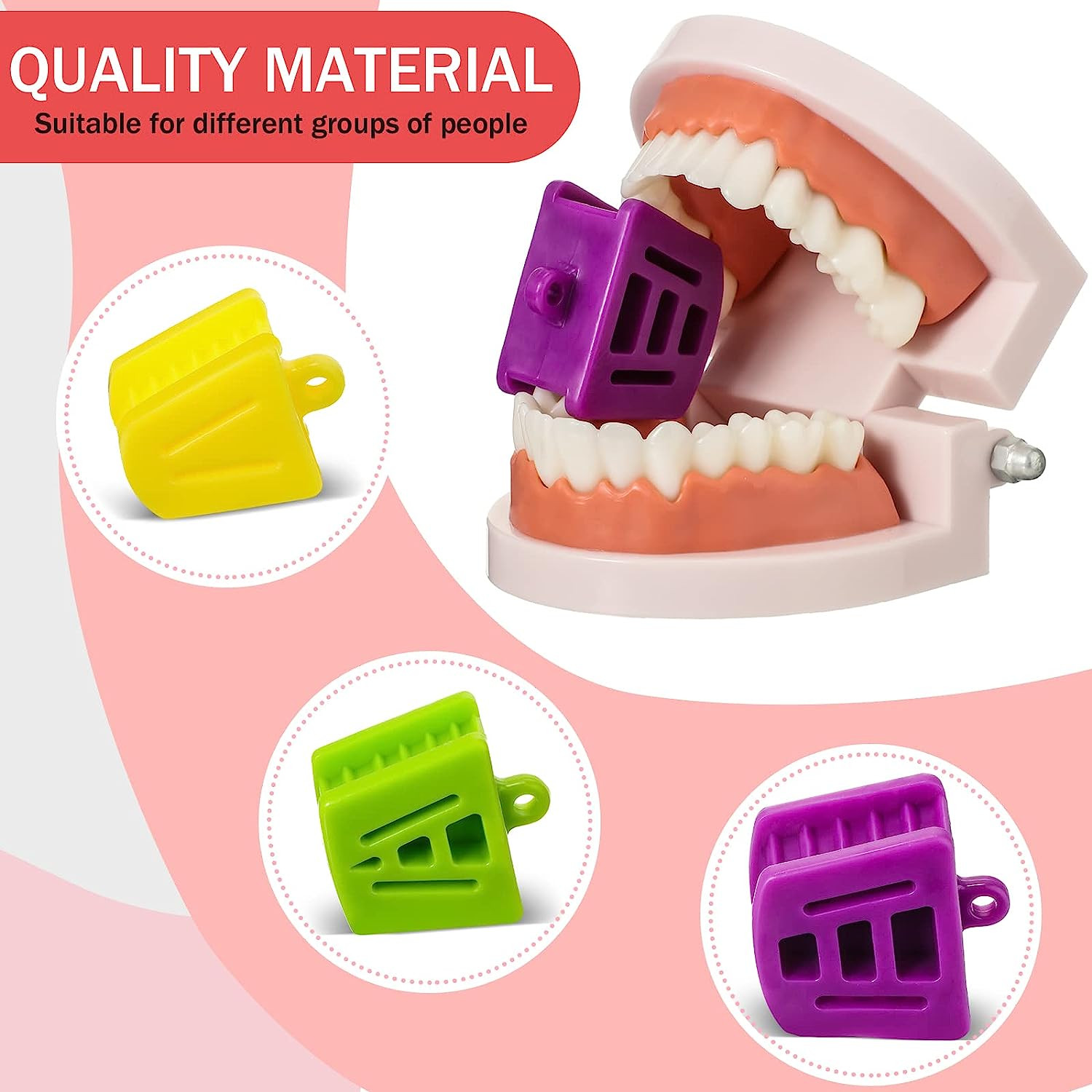 Mouth Props Dental Silicone Bite Blocks, Dental Blocks Multi Size Dental Mouth O