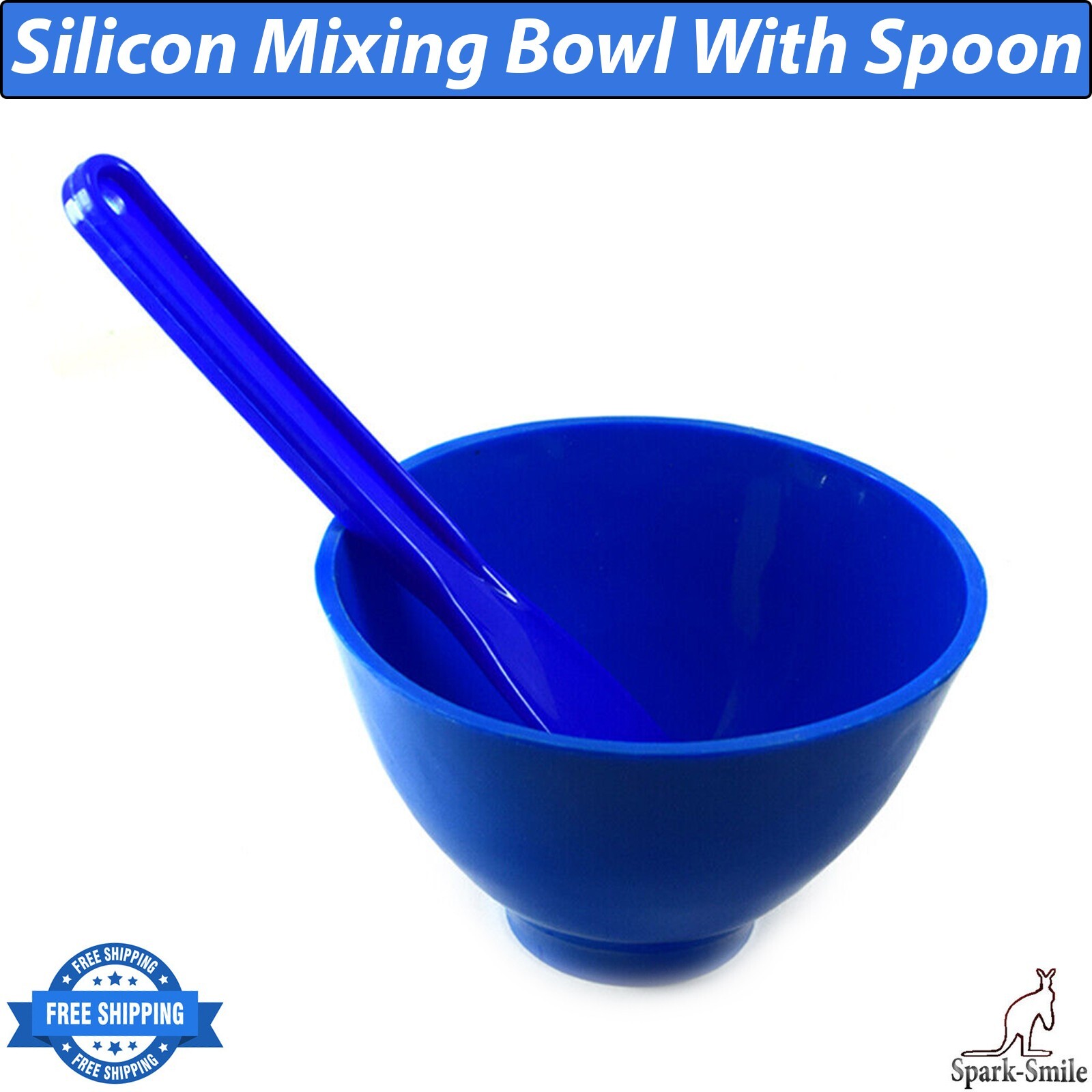 Dental Mixing Bowl Silicon With Plastic Spoon Alginate Flexible Wax Mixing Bowl