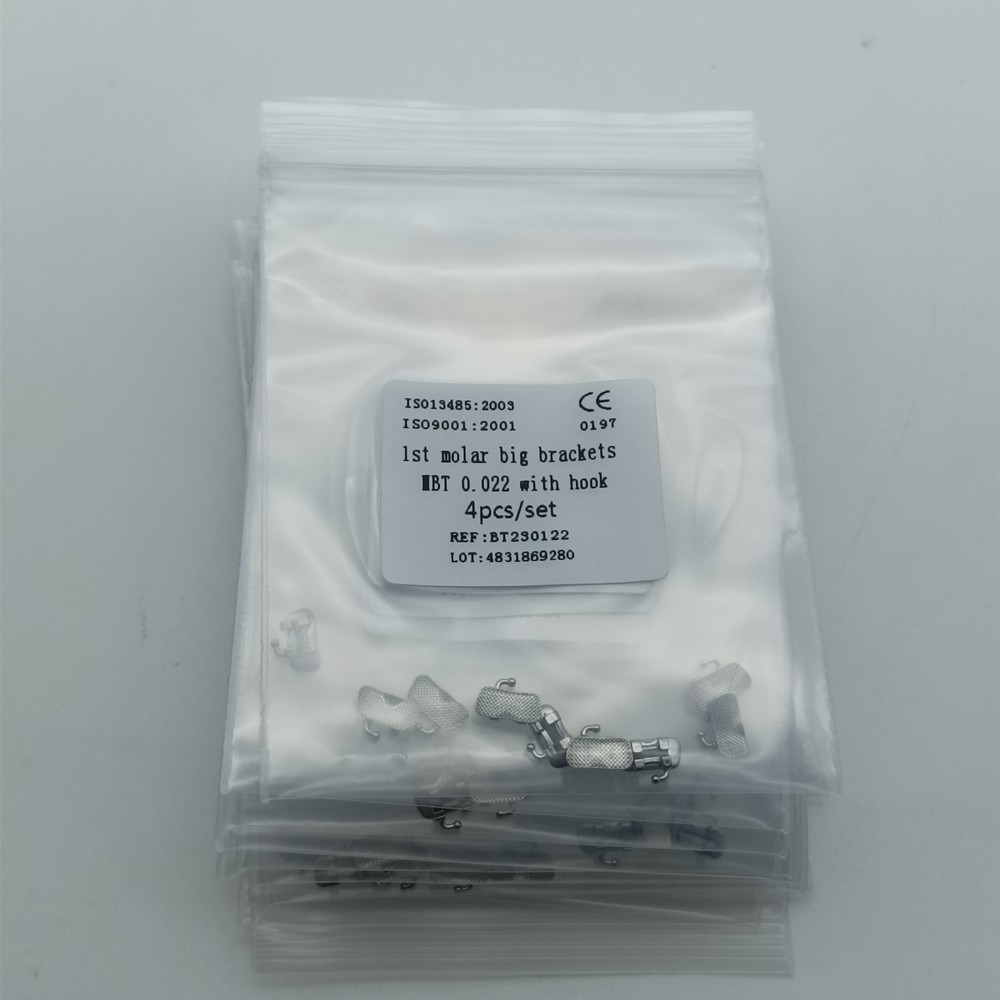 20Sets Dental 1st Molar Wide Big Brackets Orthodontic Roth MBT 022 Hooks/no Hook