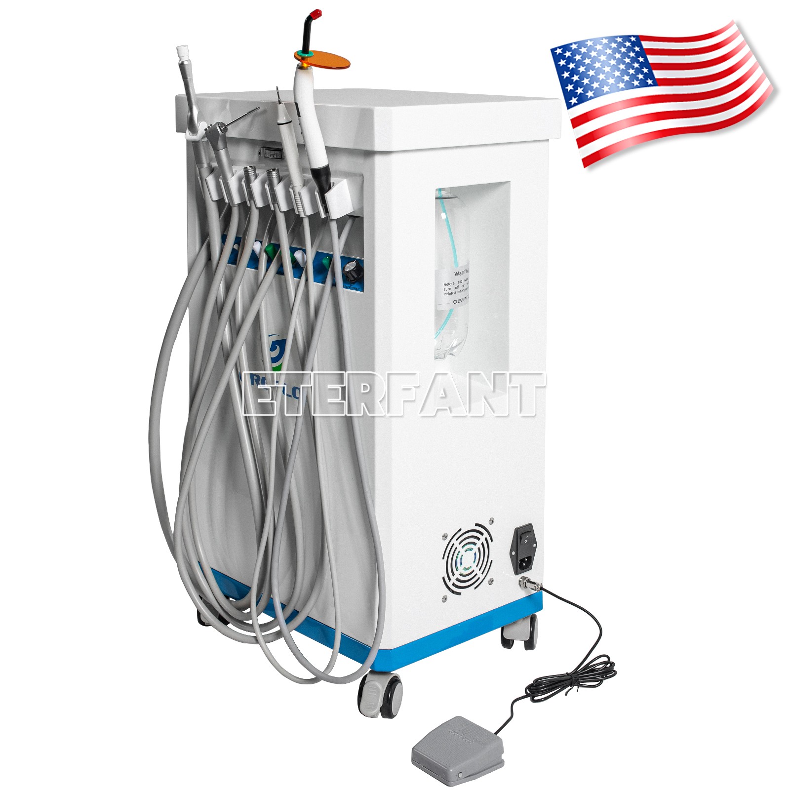 Dental Portable Unit System/Delivery Unit Air Compressor Suction System 4Hole US