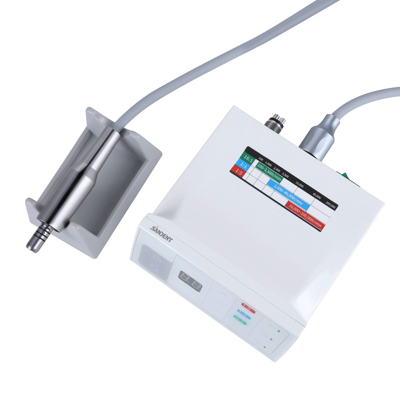 Burr Dental High Speed Fiber Optic Led Handpiece Push 3spray 2H Dentist USA