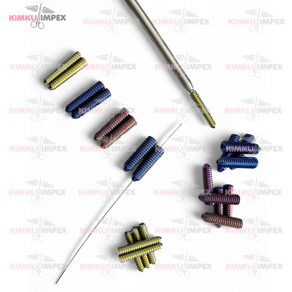 ACL (Interference) Screws Dia:10mm (Length 20 to 35mm) , 51Pc (Titanium grade 5)