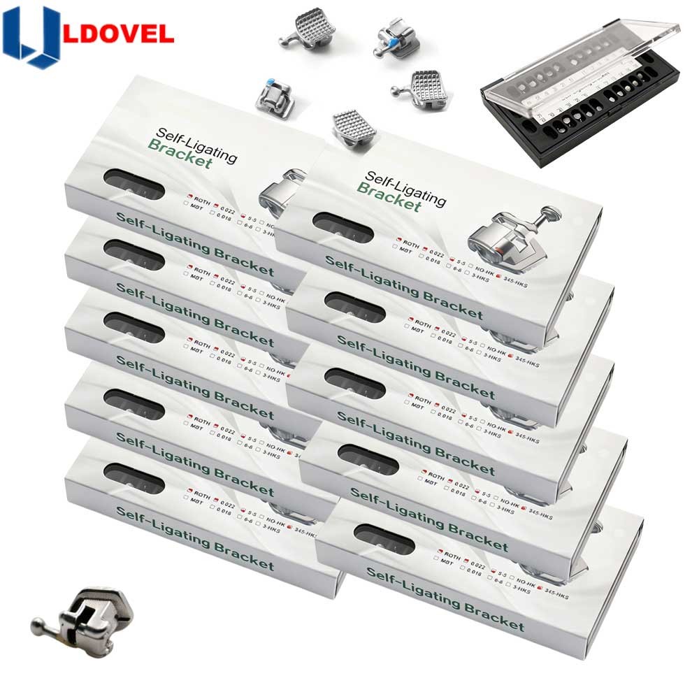Dental Orthodontic Self Ligating Brace Bracket Mini Roth.022 Hooks 345