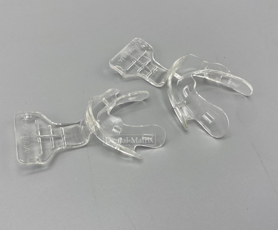 Dental Impression Trays Frame Cut Back Edentulous Jaw Full Denture Clear 18pcs