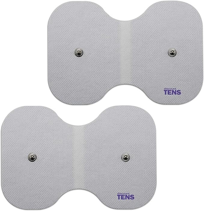 Premium Quality Omron Compatible TENS Electrode Pads, 1 Pair (2 Butterfly Pads)