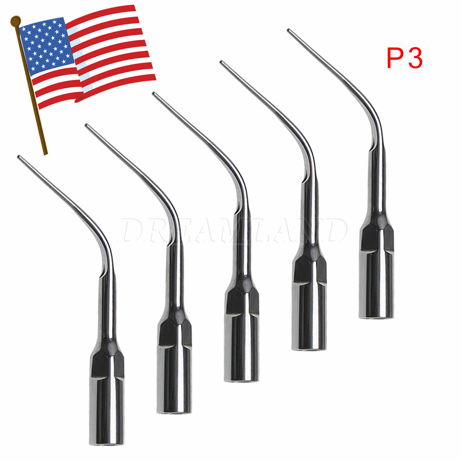 5* P3/PD3 Dental Scaler Perio Scaling Tip for EMS SKYSEA/DTE SATELEC bw
