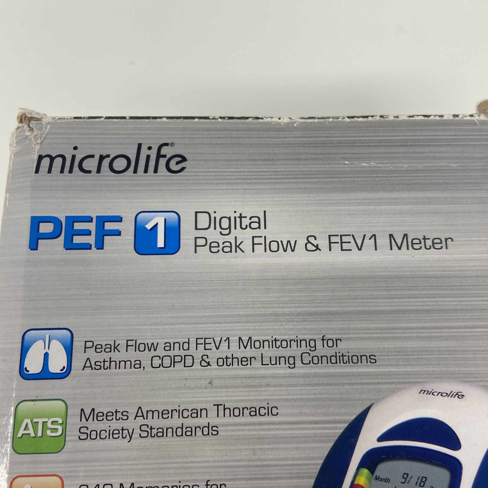Microlife PF100 Digital Peak Flow & FEV1 Meter, Blue/White Kit