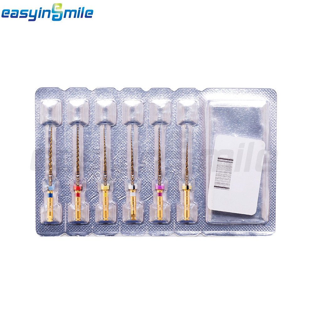 6Pcs Dental Endo Rotary Files X-Pro Gold Large Taper Files For Motor SX-F3 25MM