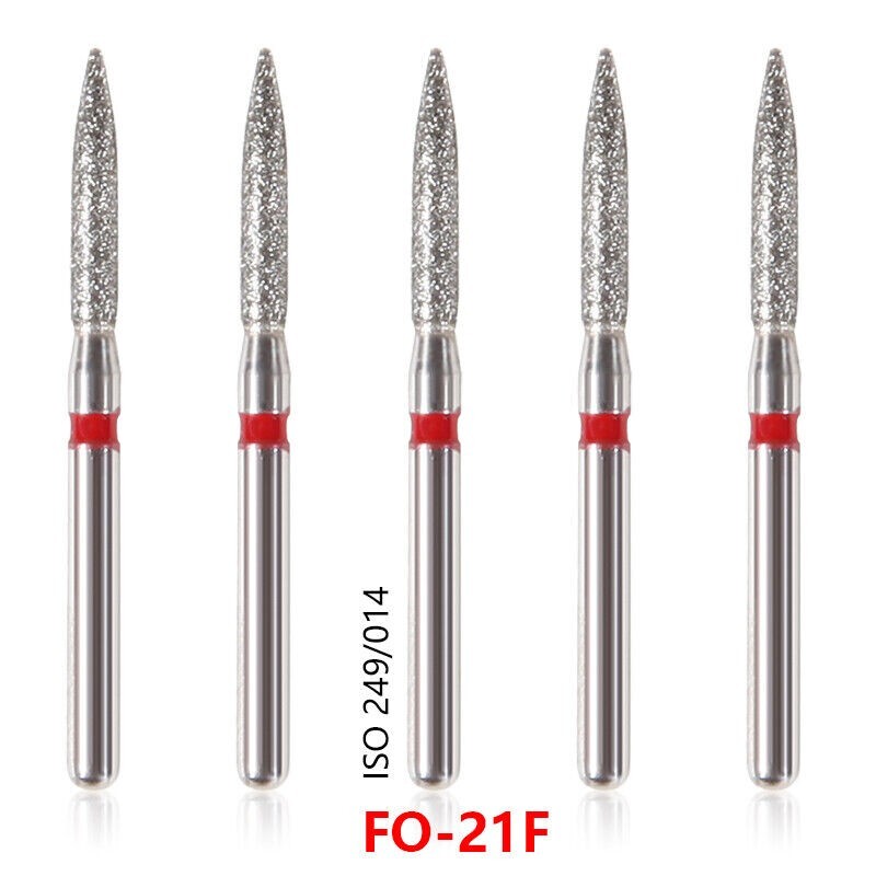 50pcs/10 boxes Dental Diamond Burs FG 1.6MM for High Speed Handpiece FO-21F