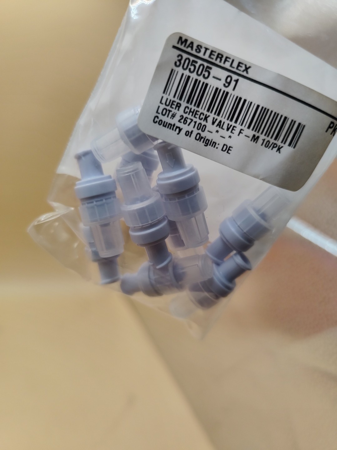 30505-91 Masterflex luer check valve Straight New 10 PCs Female To Male