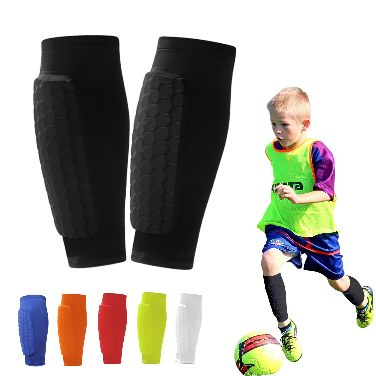 Soccer Shin Guards Pads for Youth Adult, Shin Defender Shin Guards Kids, Calf…