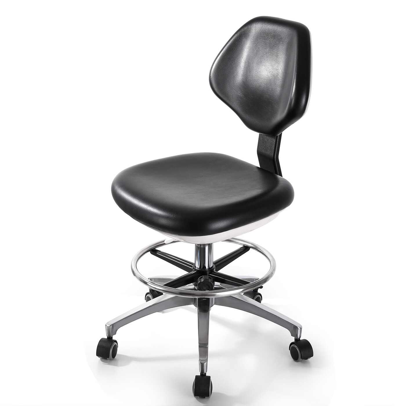 US Adjustable Stool Doctor Chair Hydraulic Rolling for Dental Massage Salon Spa