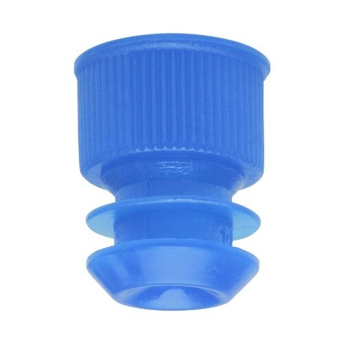 Test Tube Cap, Flange Type, 13mm, Blue, Karter Scientific 208A3 (Pack 25)