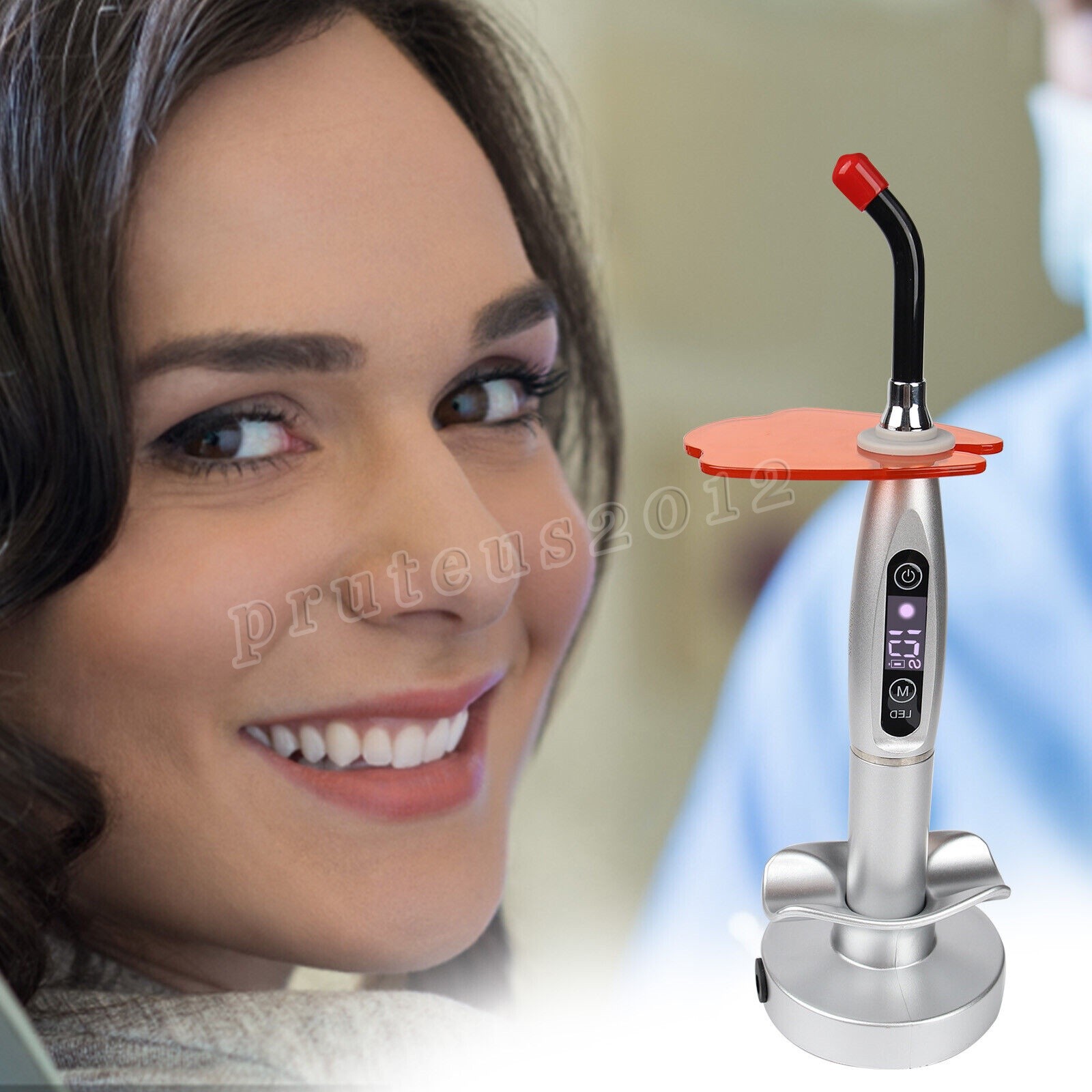 Dental Wireless Cordless LED Cure Curing Light Lamp 2000mw 5W Tool Resin Cure