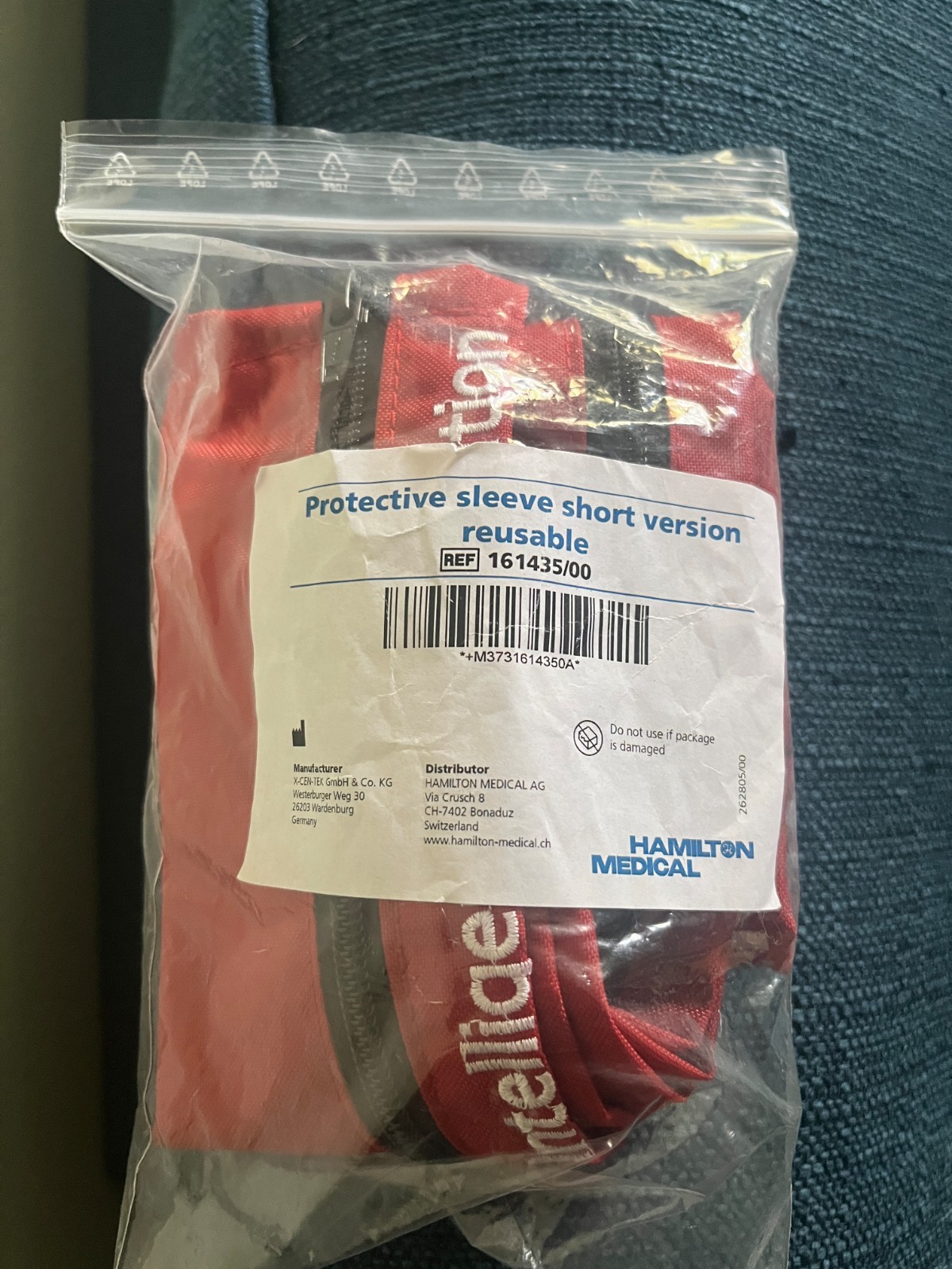 Hamilton Medical Protective Sleeve Short Version Reusable-Red-170cm length