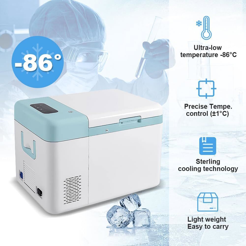 22L -86℃/-112 ℉ Ultra-Low Temperature Freezer 110V AC ~ 240V AC 12V DC / 24V DC