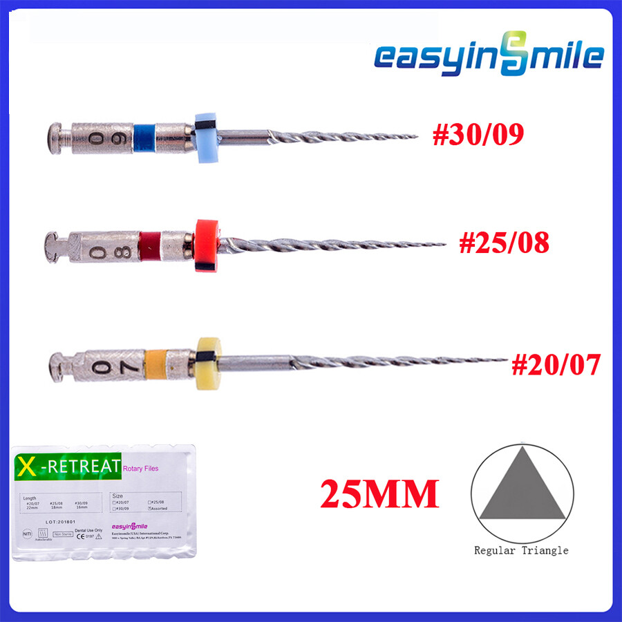 3pcEASYINSMILE Dental Rotary Endo Files NITI Retreatment Root Canal Retract file