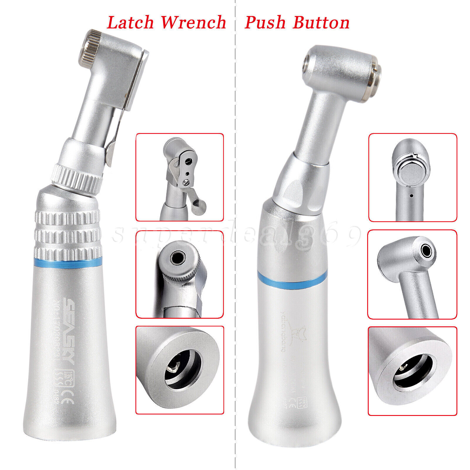 NSK Style Dental Slow Low Speed Handpiece Contra Angle E-type 2.35mm Bur YAD/YP