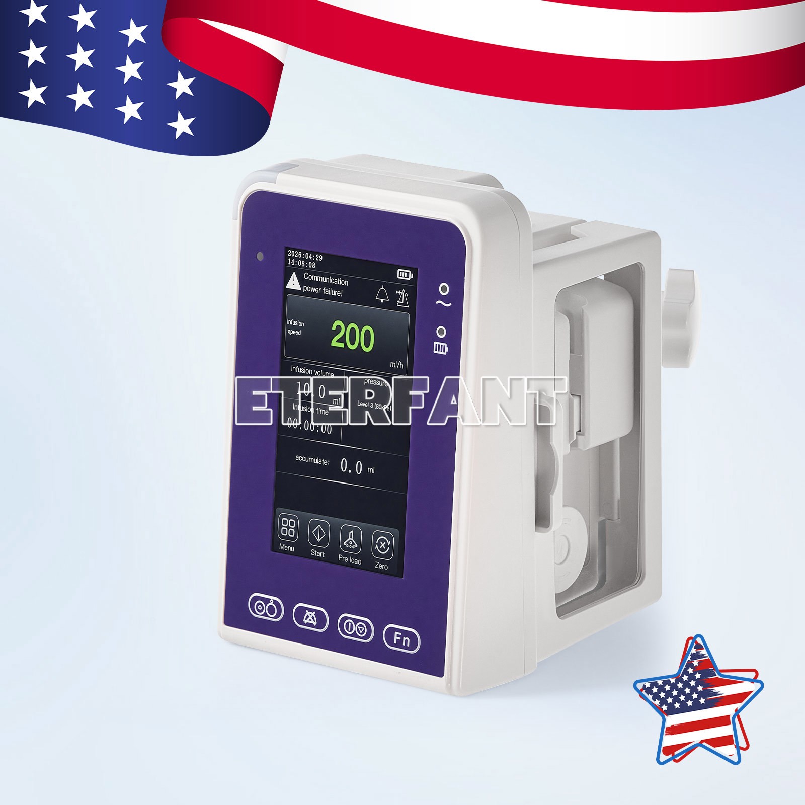 Portable 6 Modes LCD Touchscreen Enteral Feeding Pump with Adjustable Pole Clamp