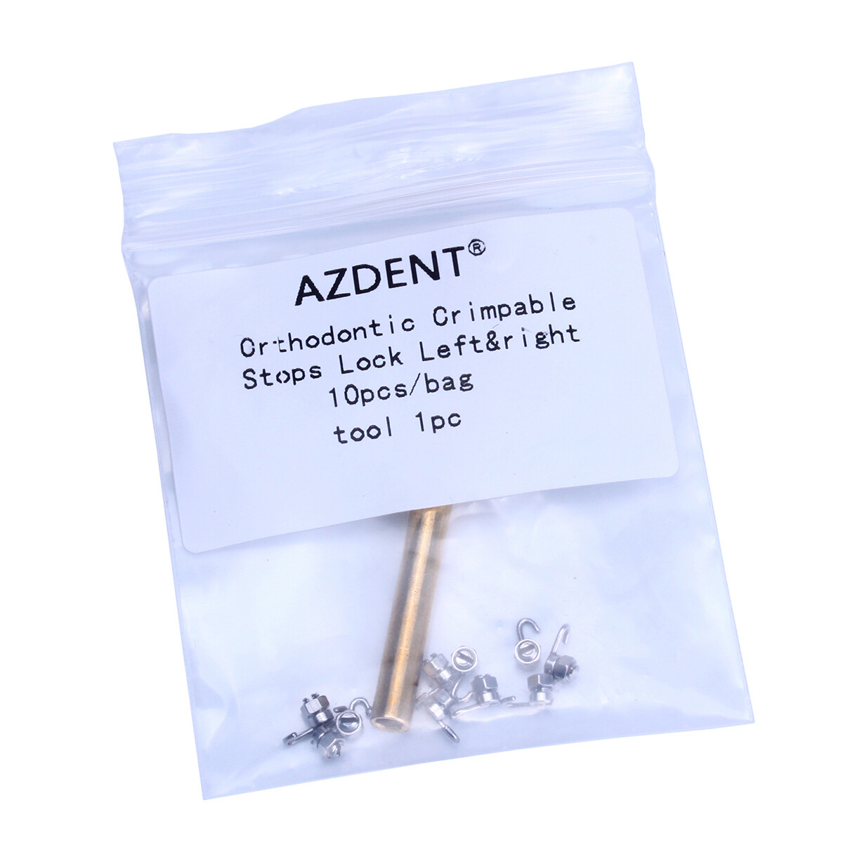 AZDENT Dental Orthodontic Crimpable Stops Hook Short/Long/Left+Right with Tool