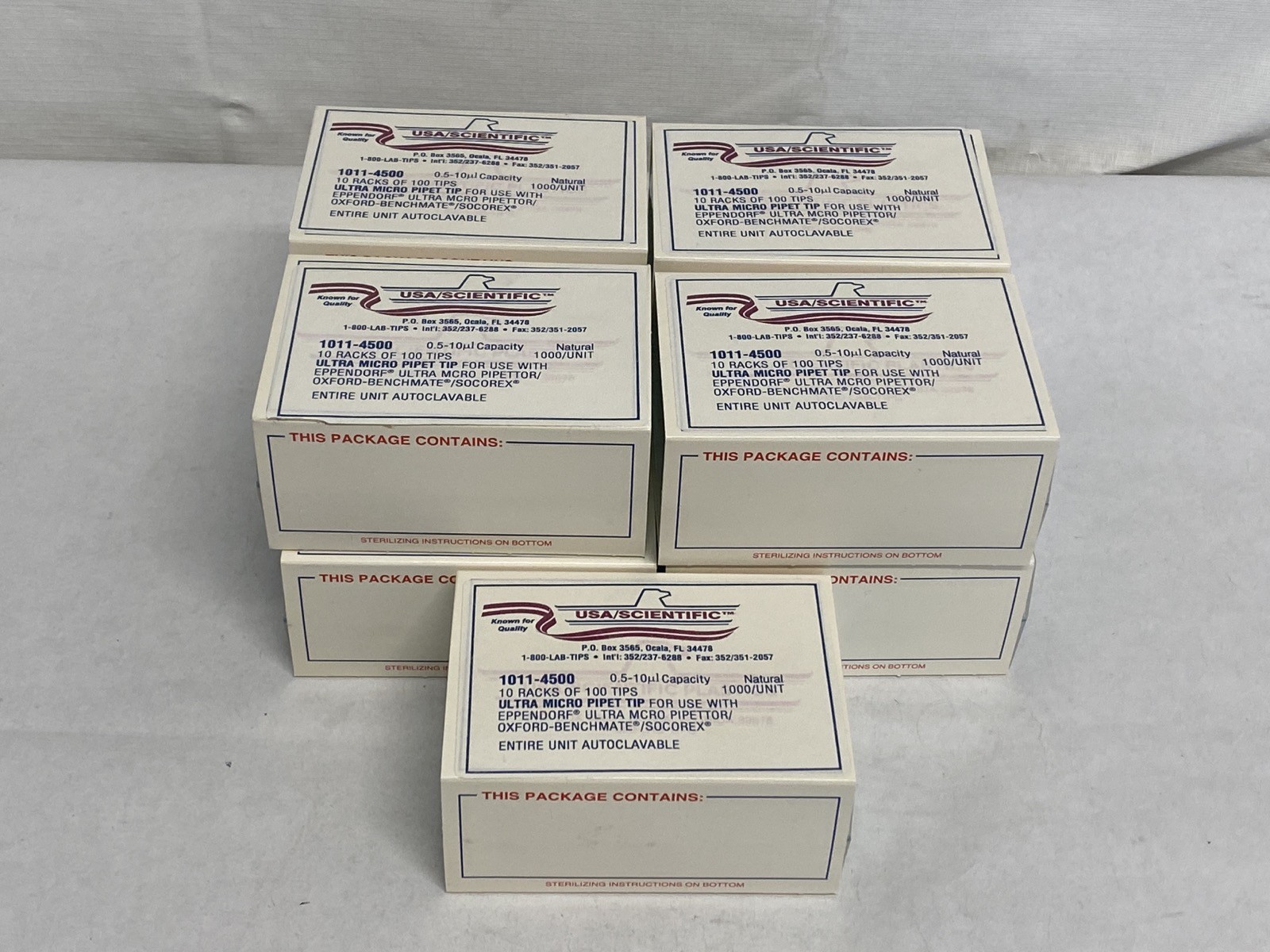 (900) USA 10uL Ultra Micro Pipet Tip for Eppendorf Ultra Micro Pipettor 9×100/Rk