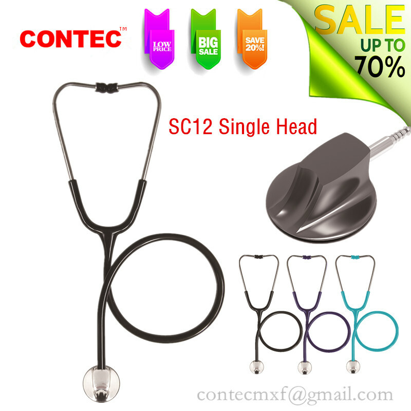 Black SC12 Traditional Stethoscope Single Head Lung Heart Diagnostic Device