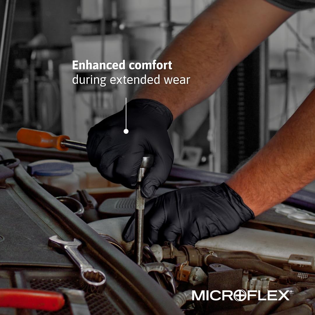 Microflex 93-732 Nitrile Disposable, Latex & Powder Free, Food Approved, Mult…