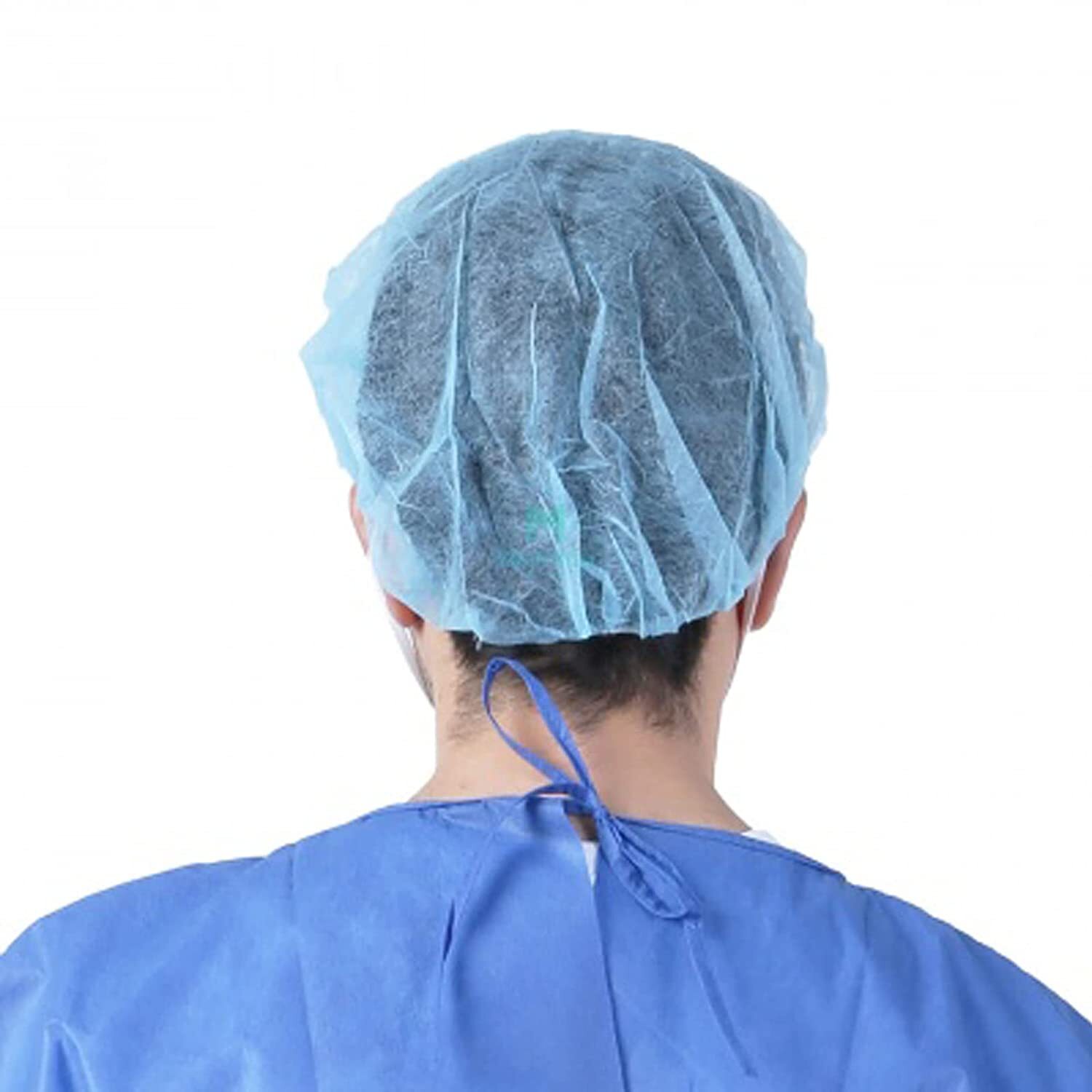 Dukal Bouffant Cap, Blue, 24″, 100/Box. Made of Spunbonded polypropylene